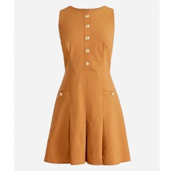JCrew Sz 18 Pleated mini dress in Italian bi-stretch wool - Picture 1 of 10
